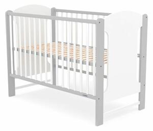 New Baby Crib Elsa, alb-gri