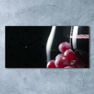 Ceas de perete modern din sticla Struguri și vin