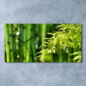 Ceas de perete orizontal din sticlă Bambus