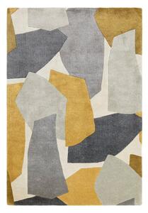 Covor galben ocru/gri handmade din fibre reciclate 160x230 cm Romy – Asiatic Carpets