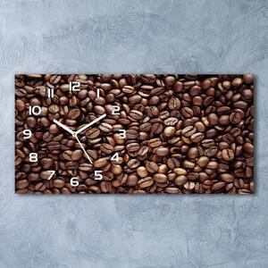 Ceas de perete modern din sticla Boabe de cafea