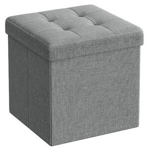 Taburet cu spatiu de depozitare OTTOMAN 30x30 cm, gri
