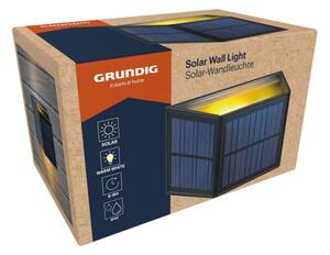 Grundig - Aplica solară de perete cu LED, 3,7 V, 1800 mAh, IP44