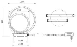 ONLI - Lampă de masă LED NOELIA LED/10W/230V 22 cm aurie