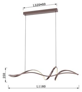 ONLI - Lustră suspendată pe cablu KELLY LED/28W/230V, finisaj cupru