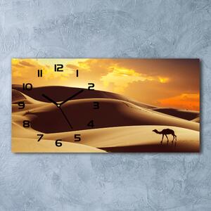 Ceas de perete modern din sticla cămilă Sahara