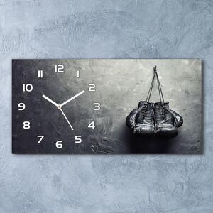 Ceas de perete orizontal din sticlă Manusi de box