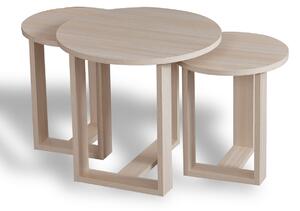 Masă pliantă Mira Oak, 3 buc