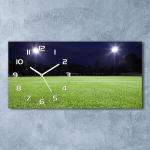 Ceas de perete modern din sticla teren de fotbal