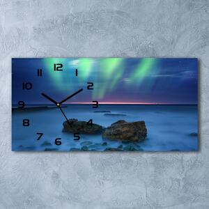 Ceas de perete modern din sticla Aurora boreala