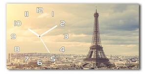 Ceas de perete orizontal din sticlă Turnul Eiffel din Paris