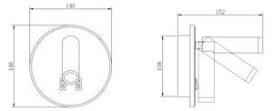 Zuma Line W4107-WH-LED Aplică spot de perete CIRCA LED/5,5W/230V + LED/2,5W albă