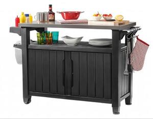 Masă multifuncțională pentru grătar de grădină Keter UNITY XL 270l grafit, 134 x 52 x 90 cm