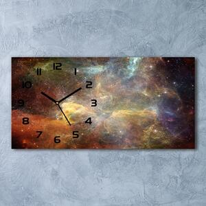 Ceas de perete orizontal din sticlă Cosmos