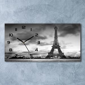 Ceas de perete orizontal din sticlă Turnul Eiffel din Paris