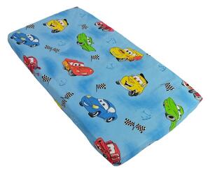 Cearceaf 120x60 cm, cu elastic, cars