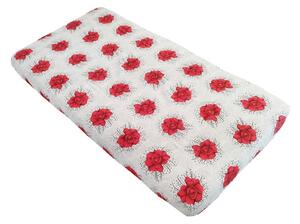 Cearceaf 120x60 cm, cu elastic, trandafiri r