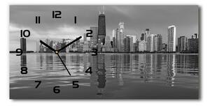 Ceas de perete orizontal din sticlă Chicago