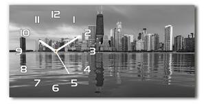 Ceas de perete orizontal din sticlă Chicago