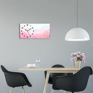 Ceas de perete modern din sticla flori de cireș