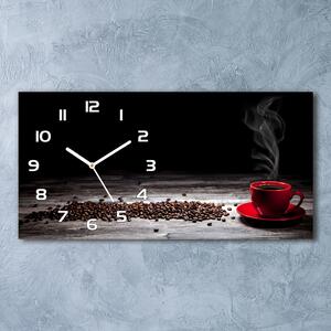 Ceas de perete modern din sticla cafea aromatică
