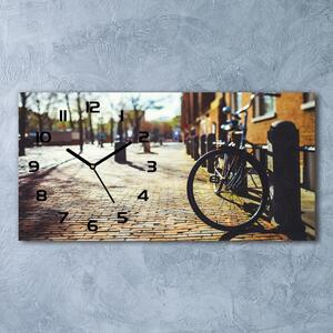 Ceas de perete modern din sticla Biciclete în Amsterdam