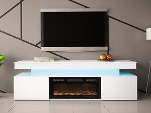 Comoda TV 2D cu semineu Lestirola LED
