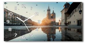 Ceas de perete orizontal din sticlă Cracovia, Polonia