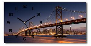 Ceas de perete modern din sticla Podul din San Francisco