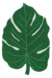 Covor pentru copii verde închis lavabil/țesut manual din bumbac 120x180 cm Monstera Leaf – Lorena Canals