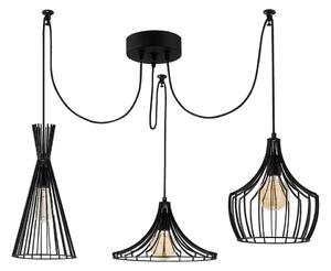 Lustră neagră cu abajur din metal Mezopotamya – Opviq lights
