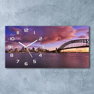 Ceas de perete modern din sticla Bridge în Sidney