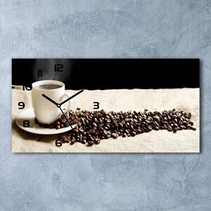 Ceas de perete modern din sticla cafea aromatică