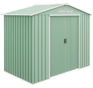 Outsunny Sopron de Gradina pentru Depozitare Unelte, 213x130x185cm, Verde Deschis