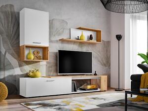 Z0ND0 Mobilier living Mantes WWT2 (alb mat + stejar wotan). 1097676