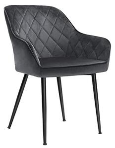 Set 4 scaune dining, Songmics, Gri, 62.5x60x85 cm