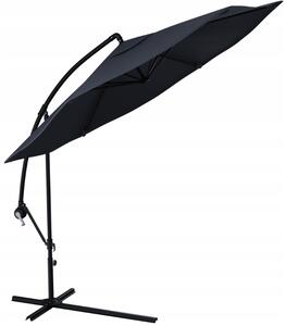 Umbrela de gradina pliabila SUNVI 300 cm, gri + ambalare gratuită