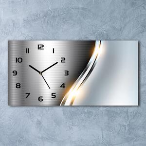 Ceas de perete modern din sticla abstracție de metal