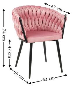 Scaun Living Tapitat KJC11 Roz