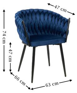 Scaun Living Tapitat KJC11 Albastru