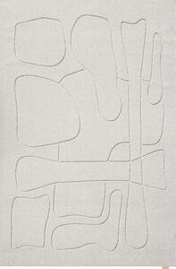 Covor gri deschis din lână 200x300 cm Morphic – Agnella