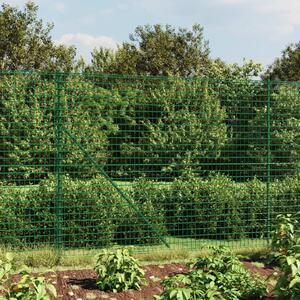 Gard plasă de sârmă, verde, 2x25 m, oțel galvanizat