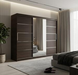 Dulap dressing Atlantic 3 usi, 250 cm, Wenge