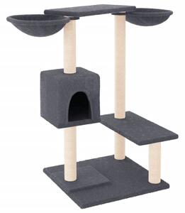 Ansamblu de pisici cu stâlpi de zgâriat, gri închis, 82 cm