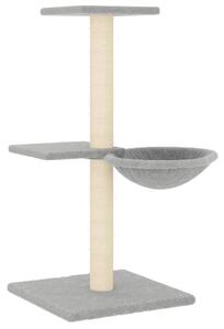 Ansamblu pisici, stâlpi din funie sisal, gri deschis, 72 cm
