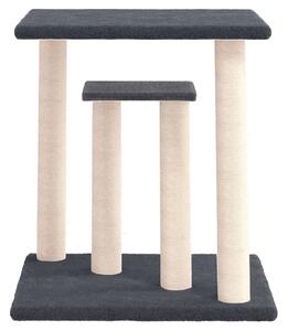 Stâlpi de zgâriat pentru pisici cu platforme, gri închis, 50 cm