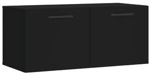 Dulap de perete, negru, 80x36,5x35 cm, lemn compozit