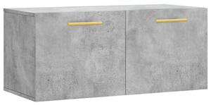 Dulap de perete, gri beton, 80x36,5x35 cm, lemn compozit