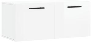 Dulap de perete, alb extralucios, 80x36,5x35 cm, lemn compozit