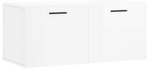 Dulap de perete, alb extralucios, 80x36,5x35 cm, lemn compozit